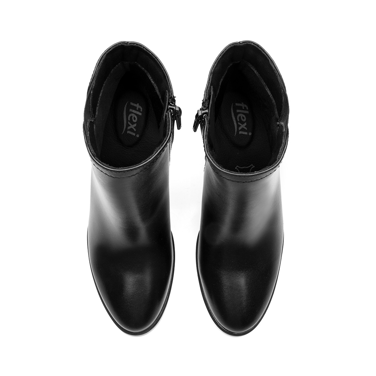 Botín Tacón Medio Flexi para Mujer Estilo 133906 Negro