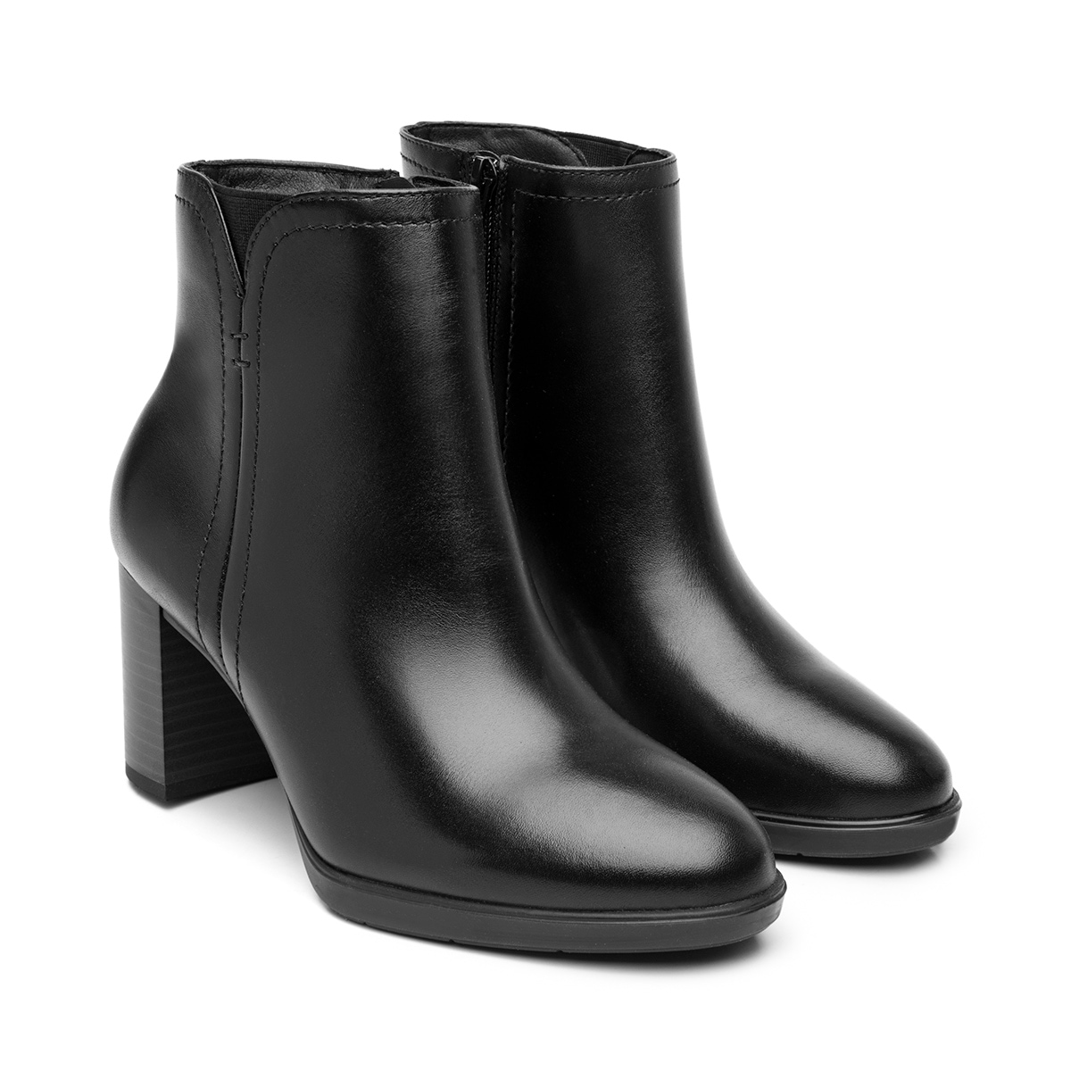 Botín Tacón Medio Flexi para Mujer Estilo 133906 Negro