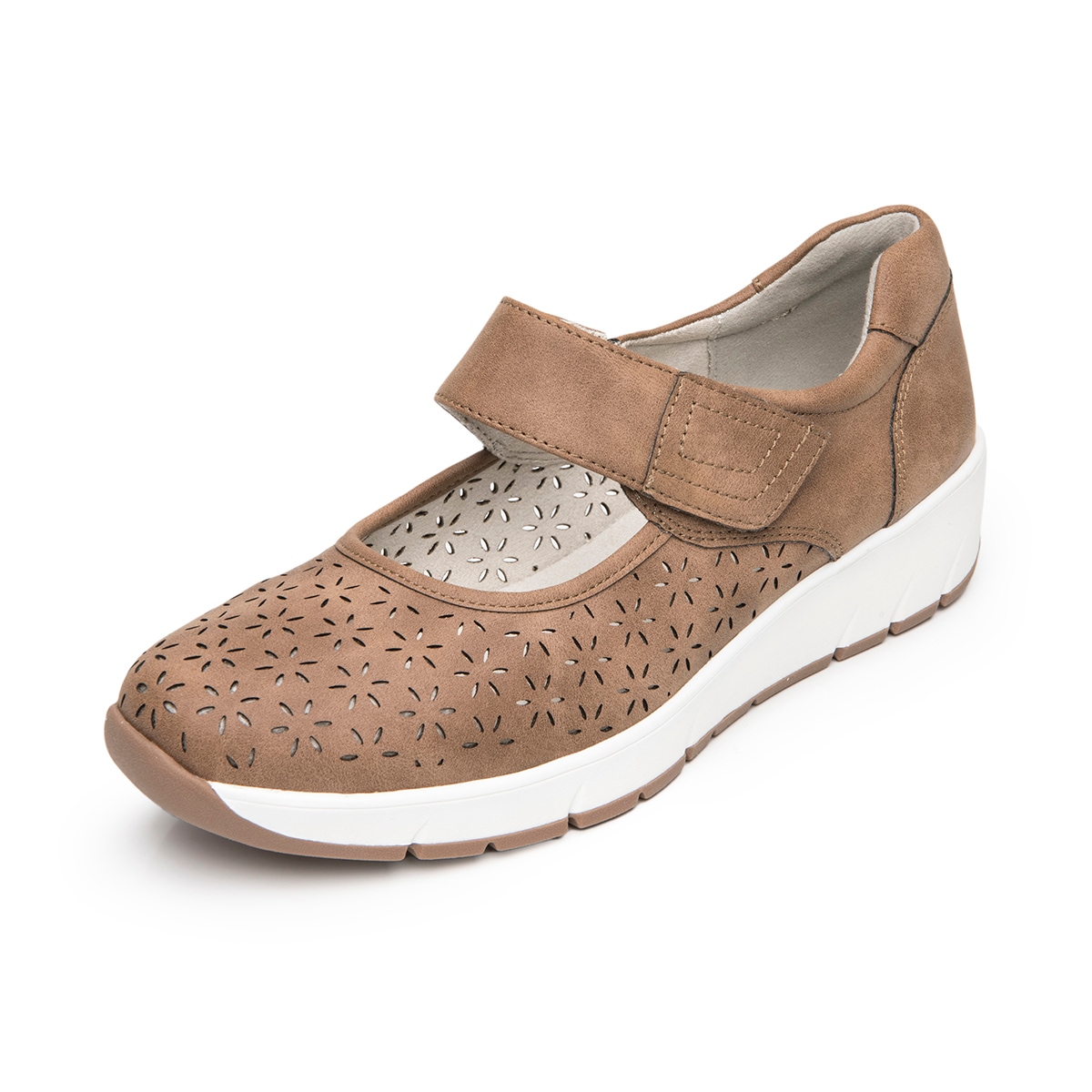 Mary Jane Casual Exclusivo Flexi para Mujer Estilo 134202 Tan