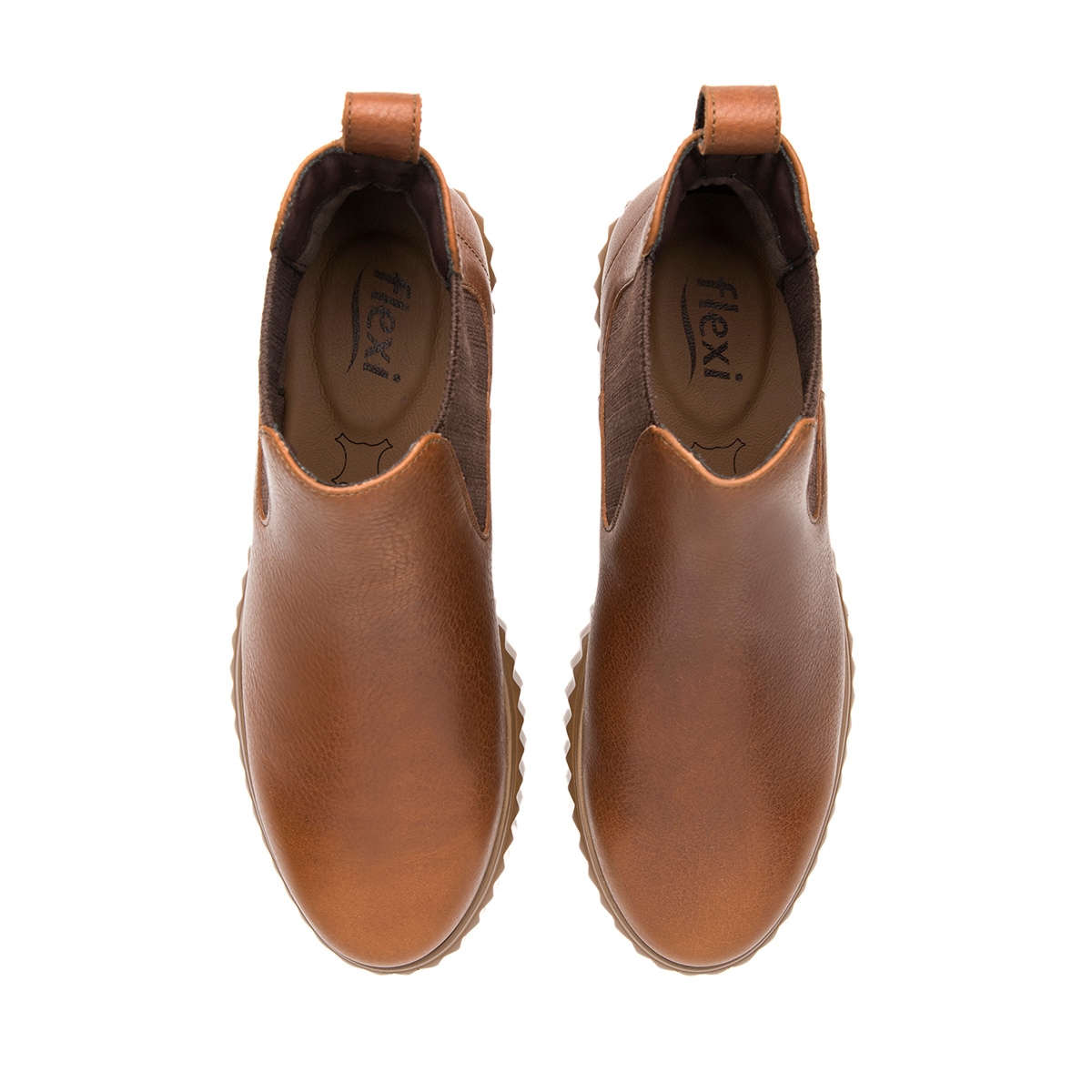 Botín Chelsea Flexi para Mujer Estilo 134704 Tan