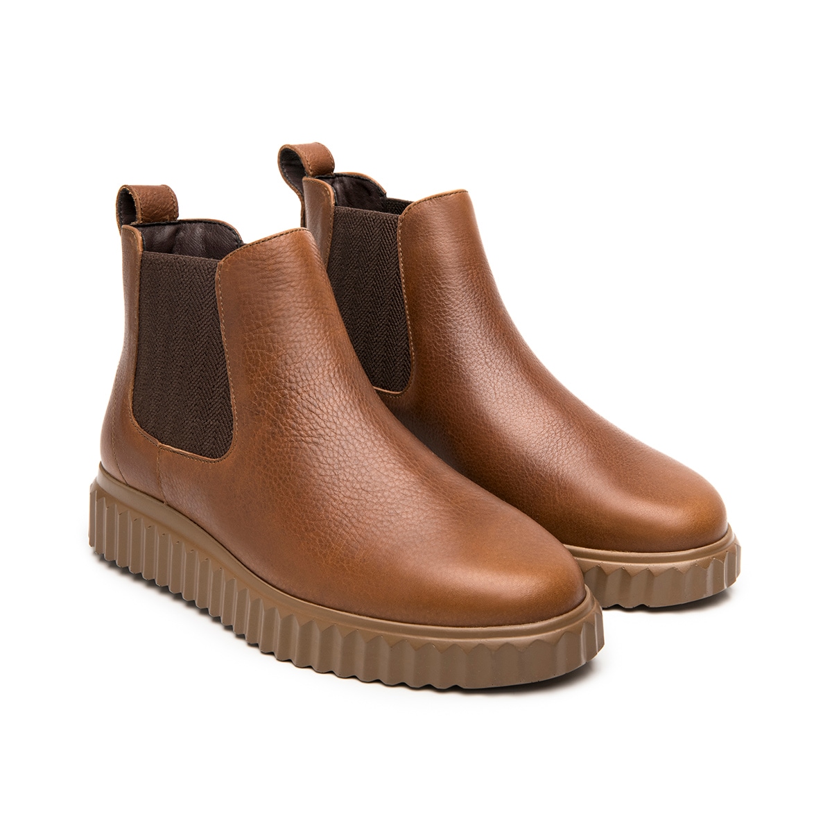 Botín Chelsea Flexi para Mujer Estilo 134704 Tan