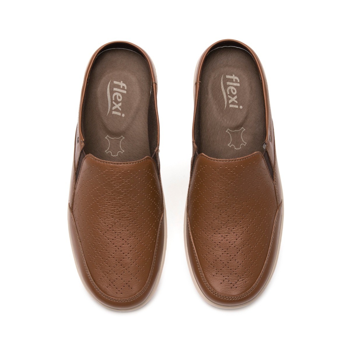 Mule Confort Flexi para Mujer Estilo 134803 Tan