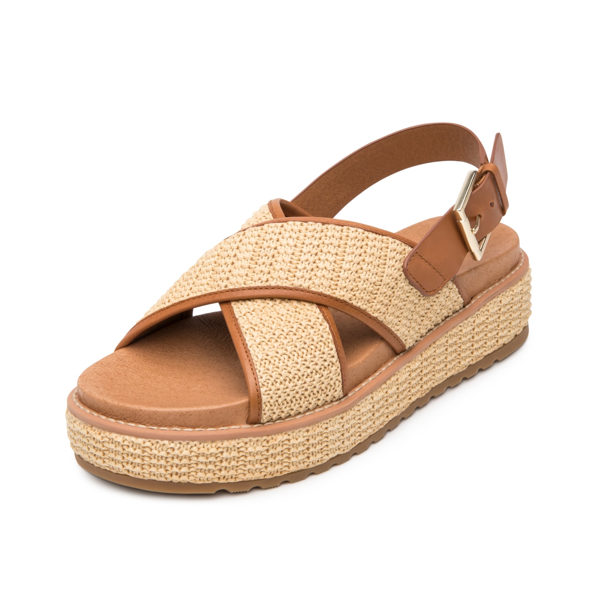 Sandalia De Confort Flexi para Mujer Estilo 135502 Beige
