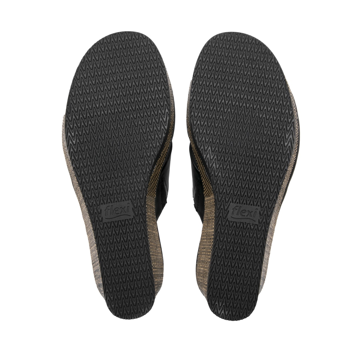 Sandalia De Plataforma Flexi para Mujer Estilo 135602 Negro