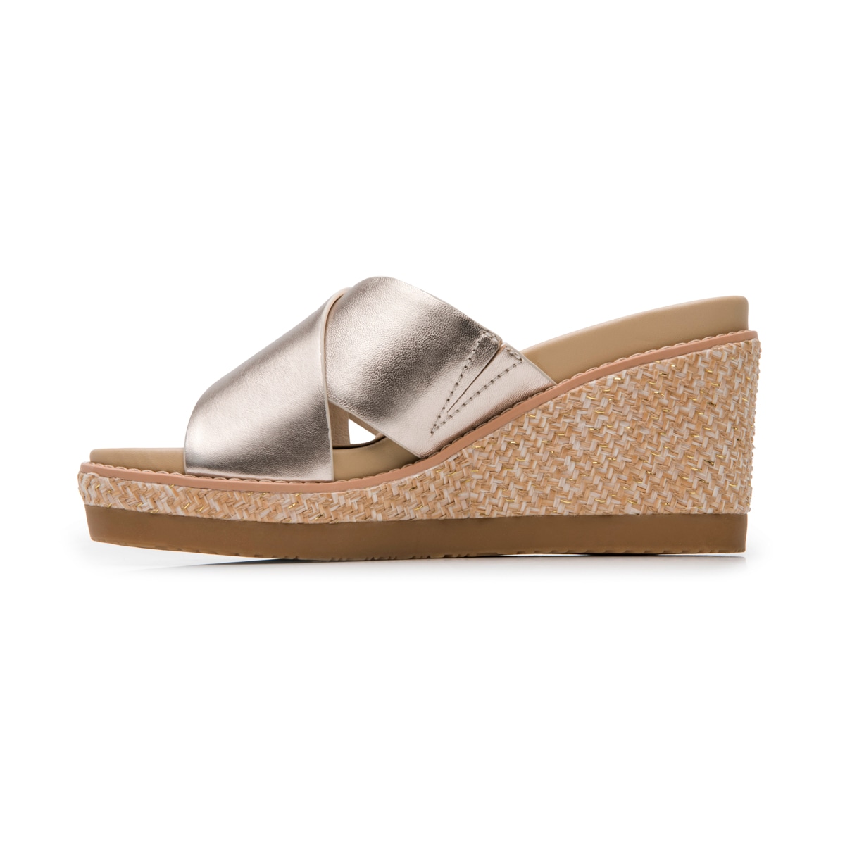 Sandalia De Plataforma Flexi para Mujer Estilo 135602 Oro