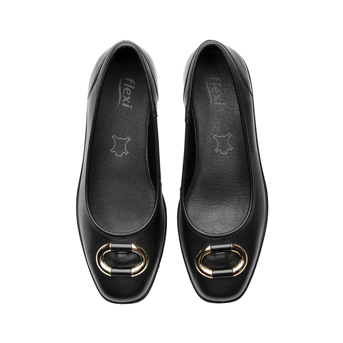 Balerina Cuña Flexi para Mujer Estilo 136704 Negro