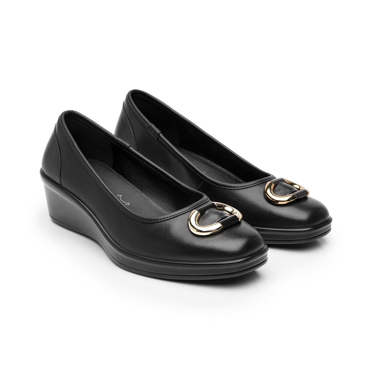 Balerina Cuña Flexi para Mujer Estilo 136704 Negro