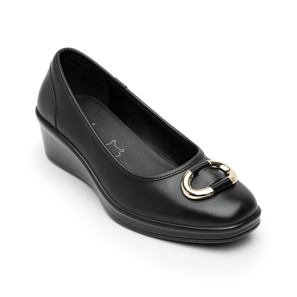 Balerina Cuña Flexi para Mujer Estilo 136704 Negro