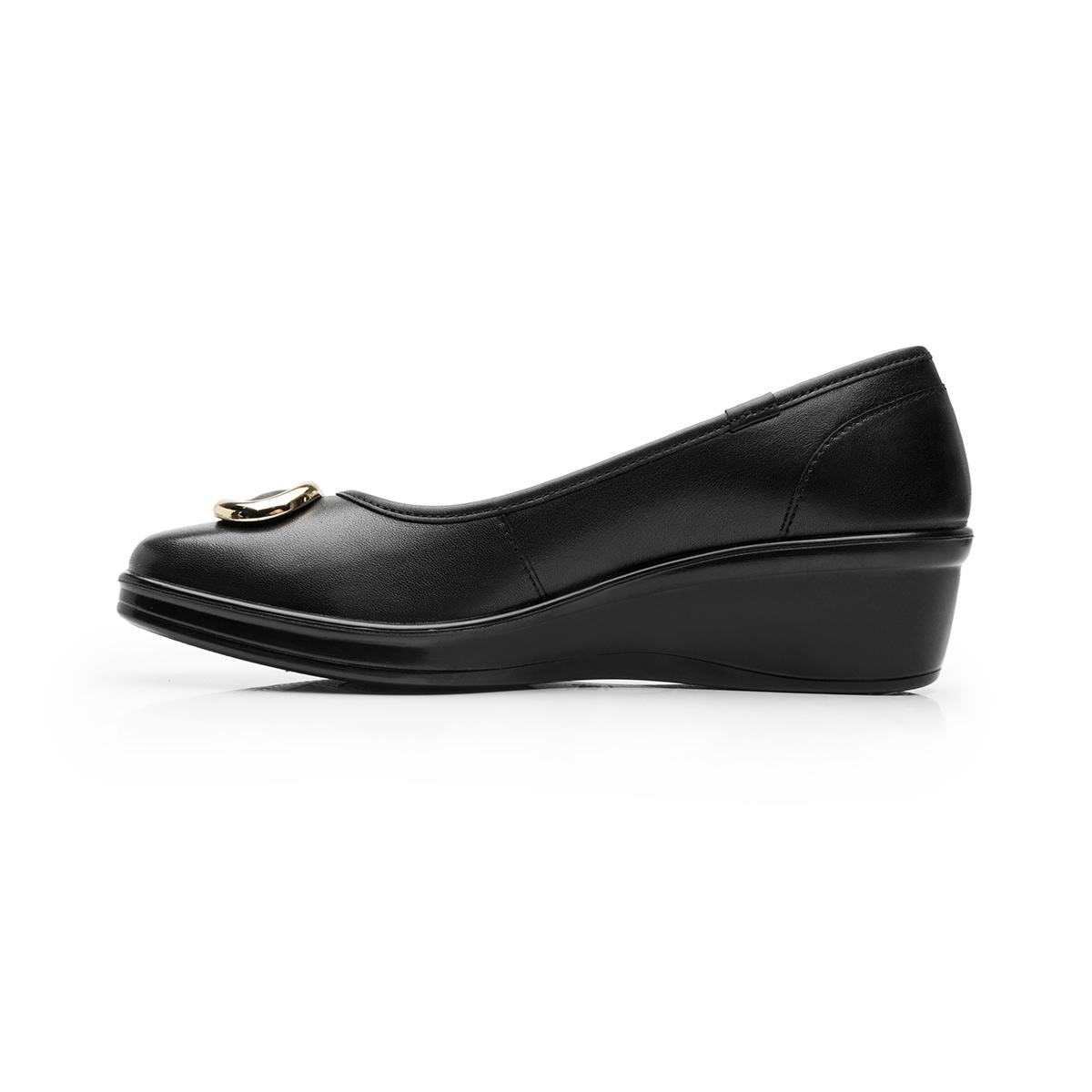 Balerina Cuña Flexi para Mujer Estilo 136704 Negro