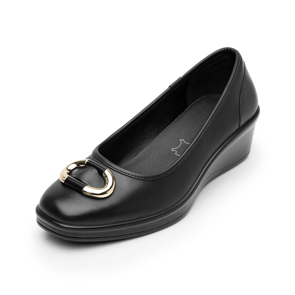 Balerina Cuña Flexi para Mujer Estilo 136704 Negro