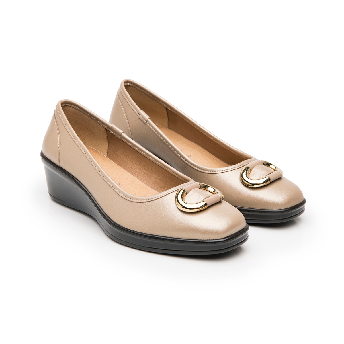 Balerina Cuña Flexi para Mujer Estilo 136704 Oro