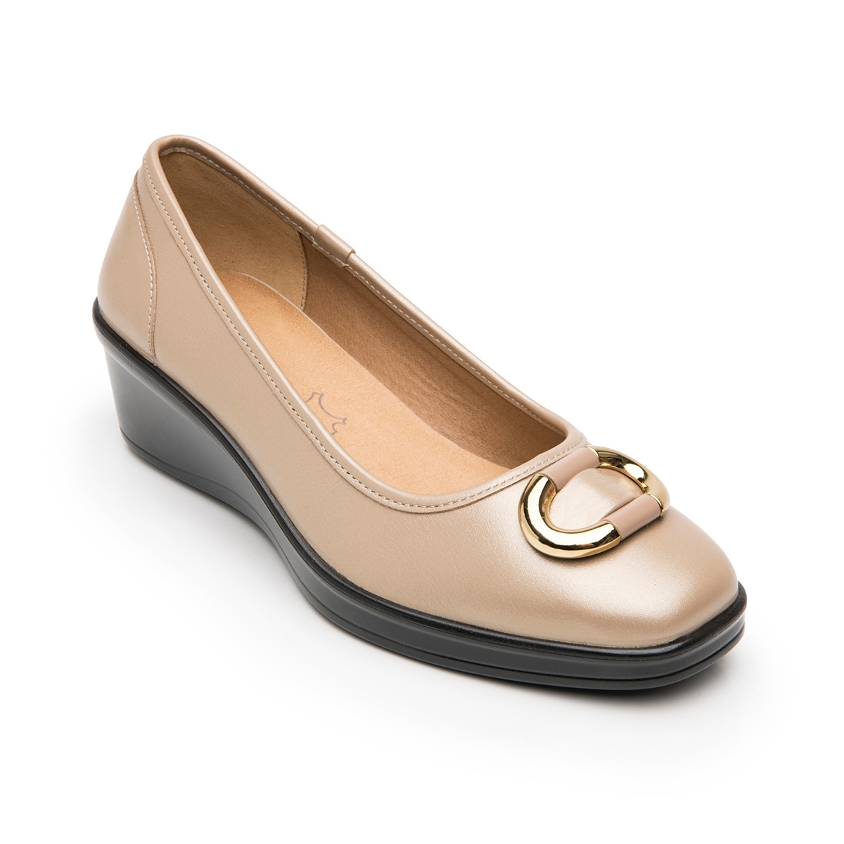 Balerina Cuña Flexi para Mujer Estilo 136704 Oro