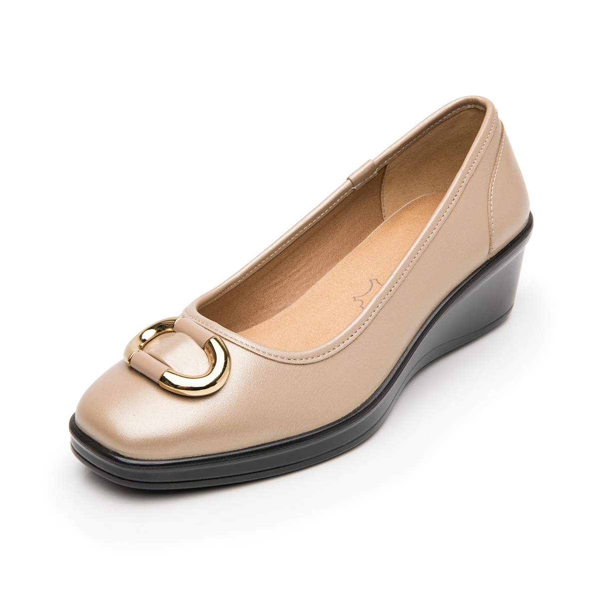 Balerina Cuña Flexi para Mujer Estilo 136704 Oro