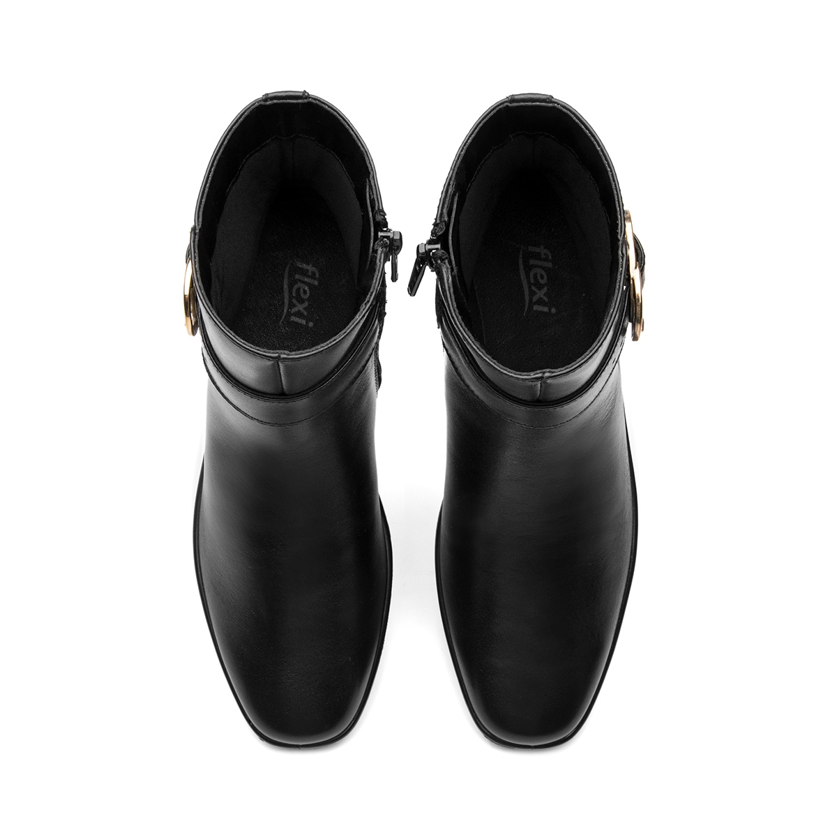 Botín Con Cuña Flexi para Mujer Estilo 136705 Negro