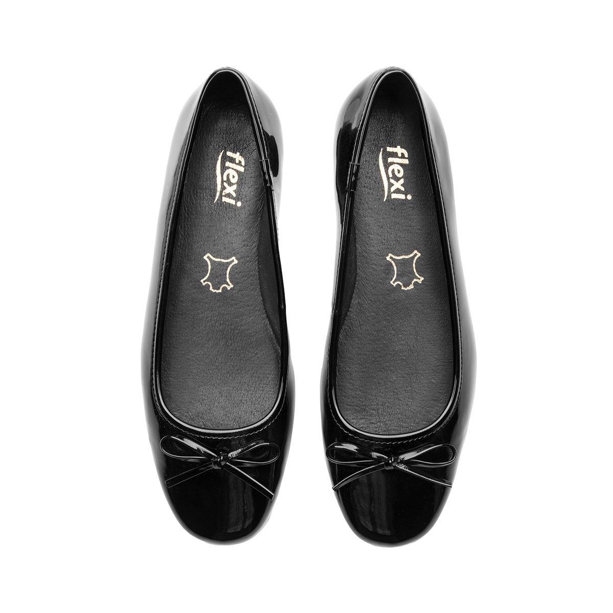Balerina Casual Flexi para Mujer Estilo 136804 Negro Charol