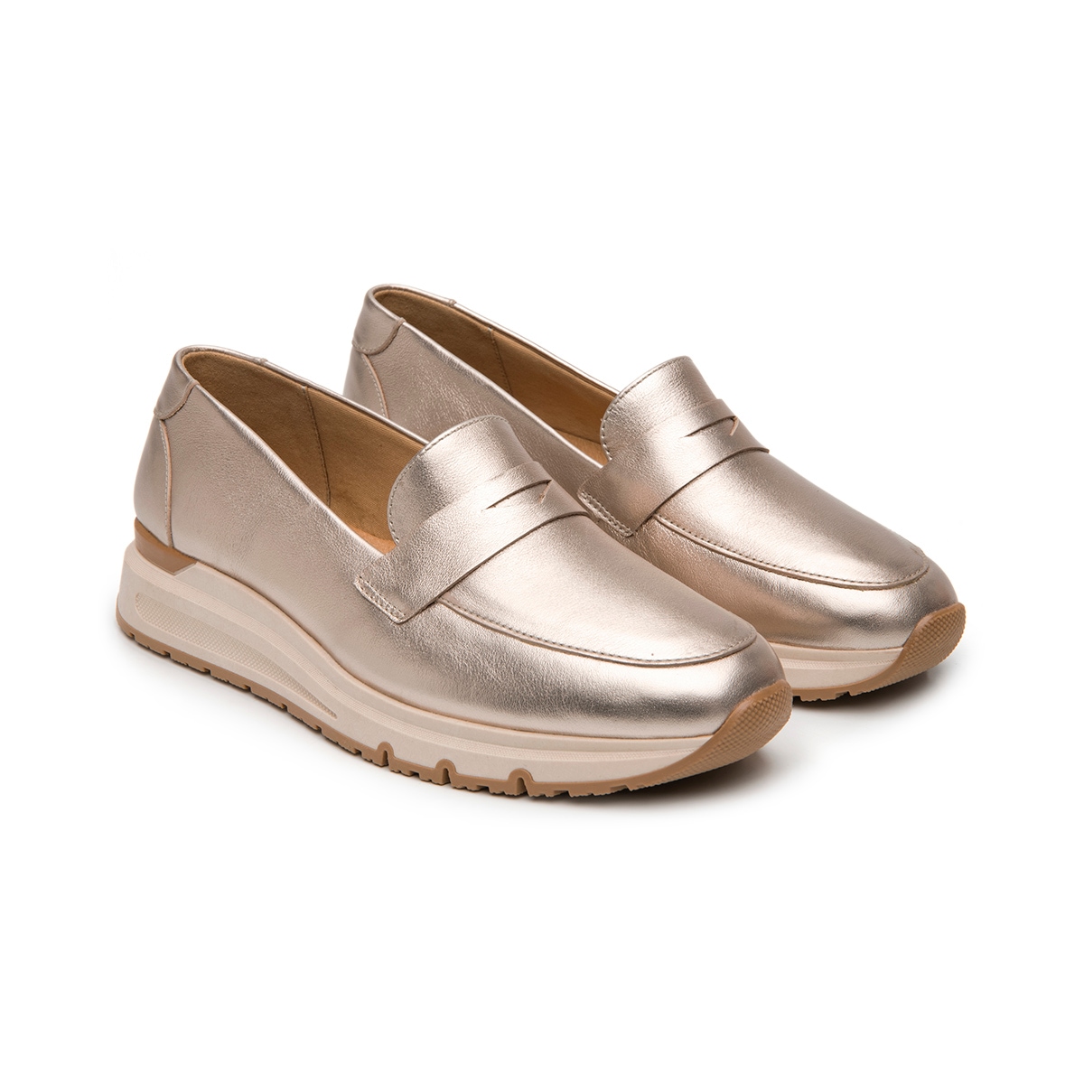 Mocasín Casual Flexi para Mujer Estilo 137002 Oro Rosado