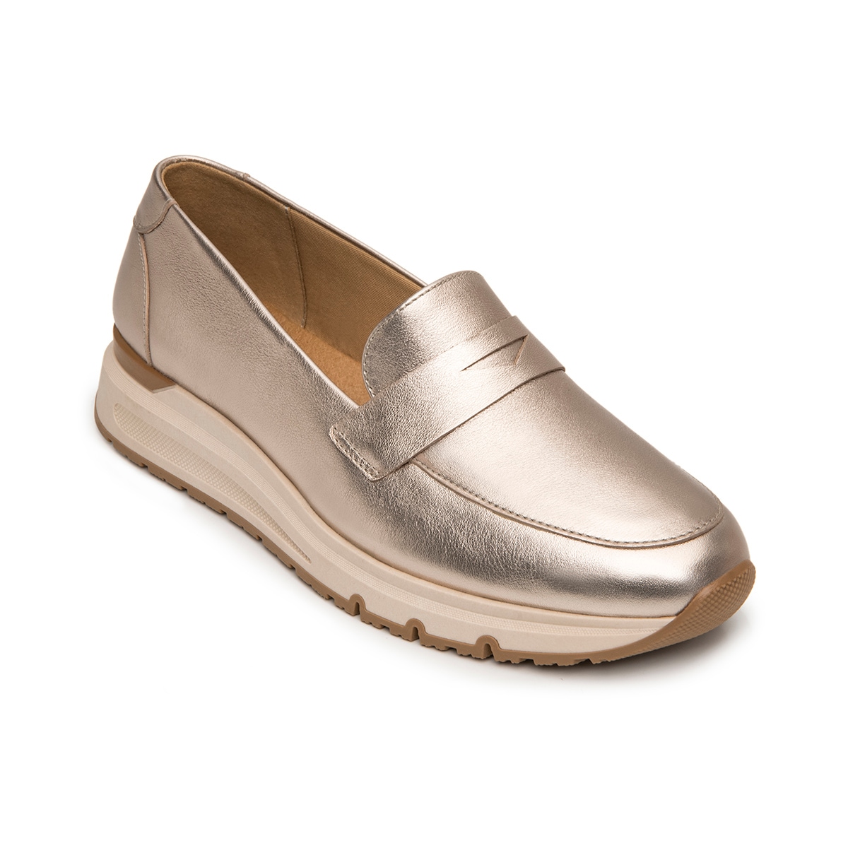 Mocasín Casual Flexi para Mujer Estilo 137002 Oro Rosado