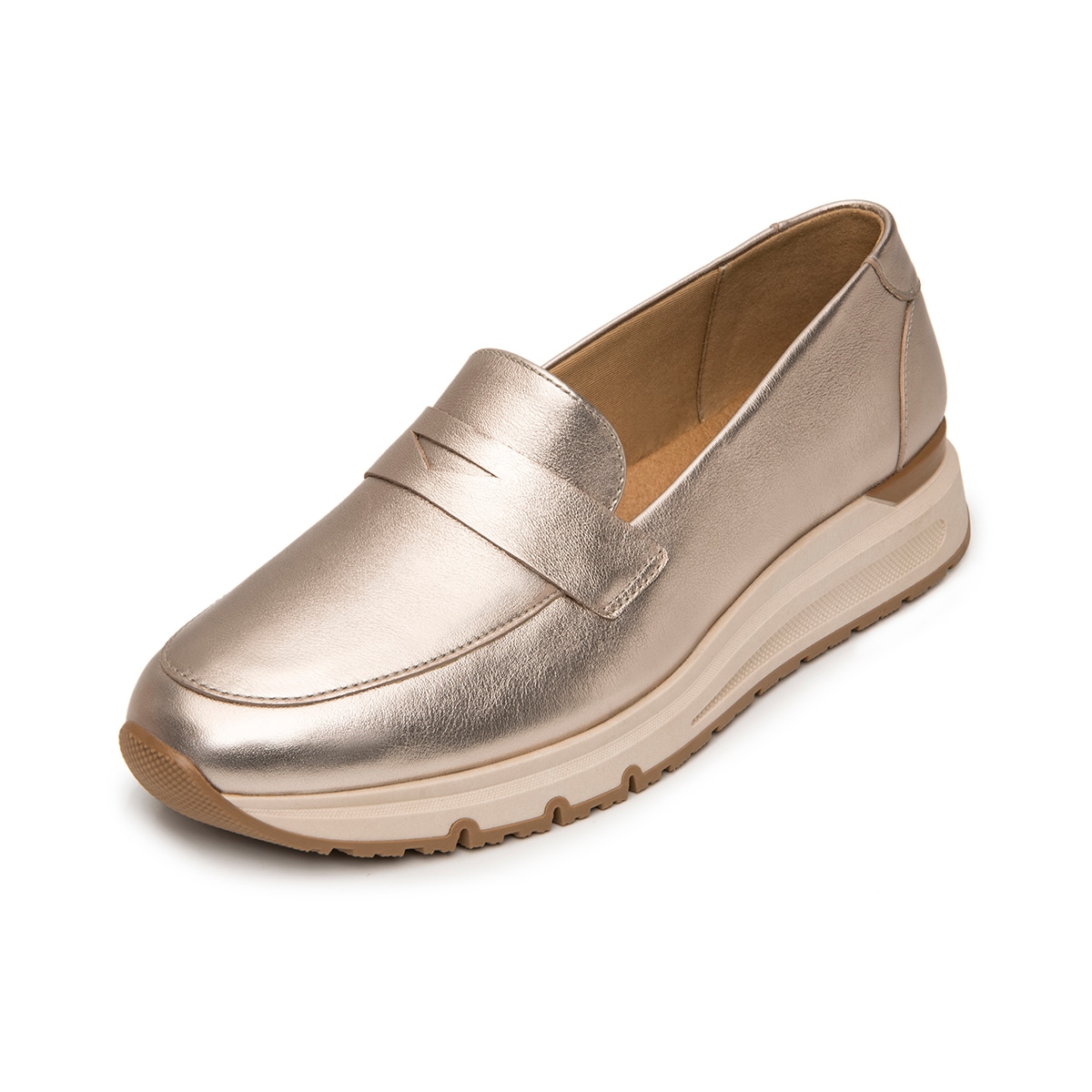 Mocasín Casual Flexi para Mujer Estilo 137002 Oro Rosado