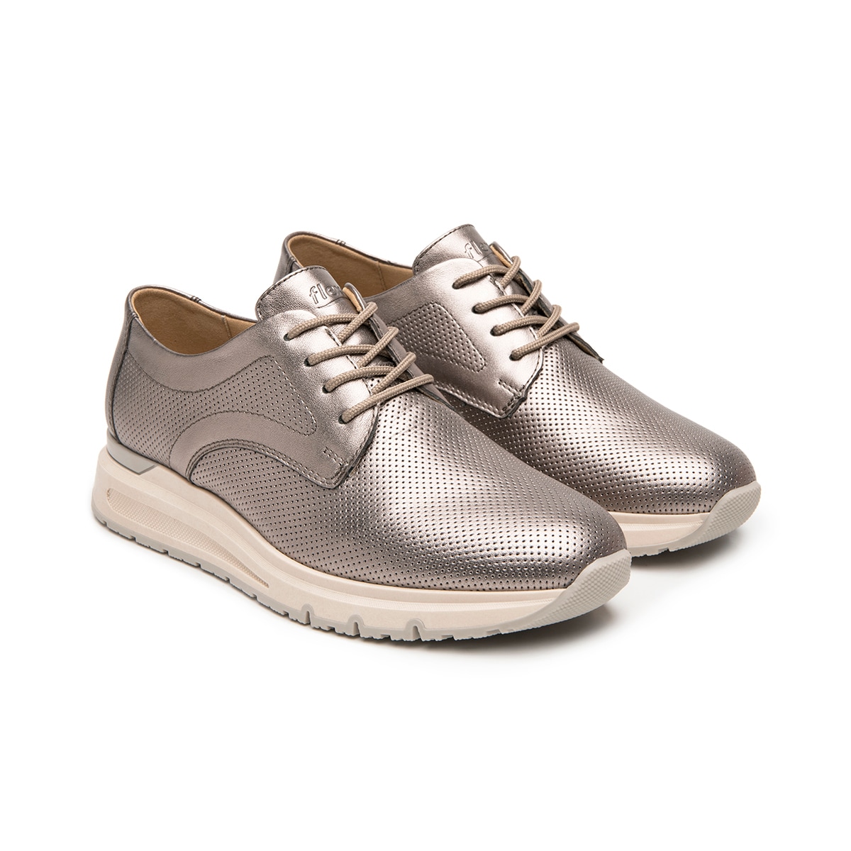 Derby Casual Flexi para Mujer Estilo 137003 Antimonio