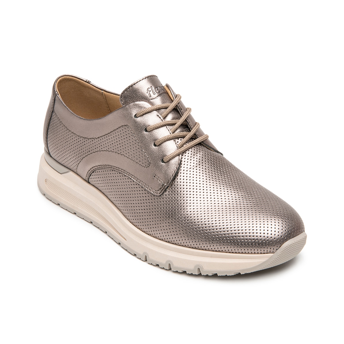 Derby Casual Flexi para Mujer Estilo 137003 Antimonio
