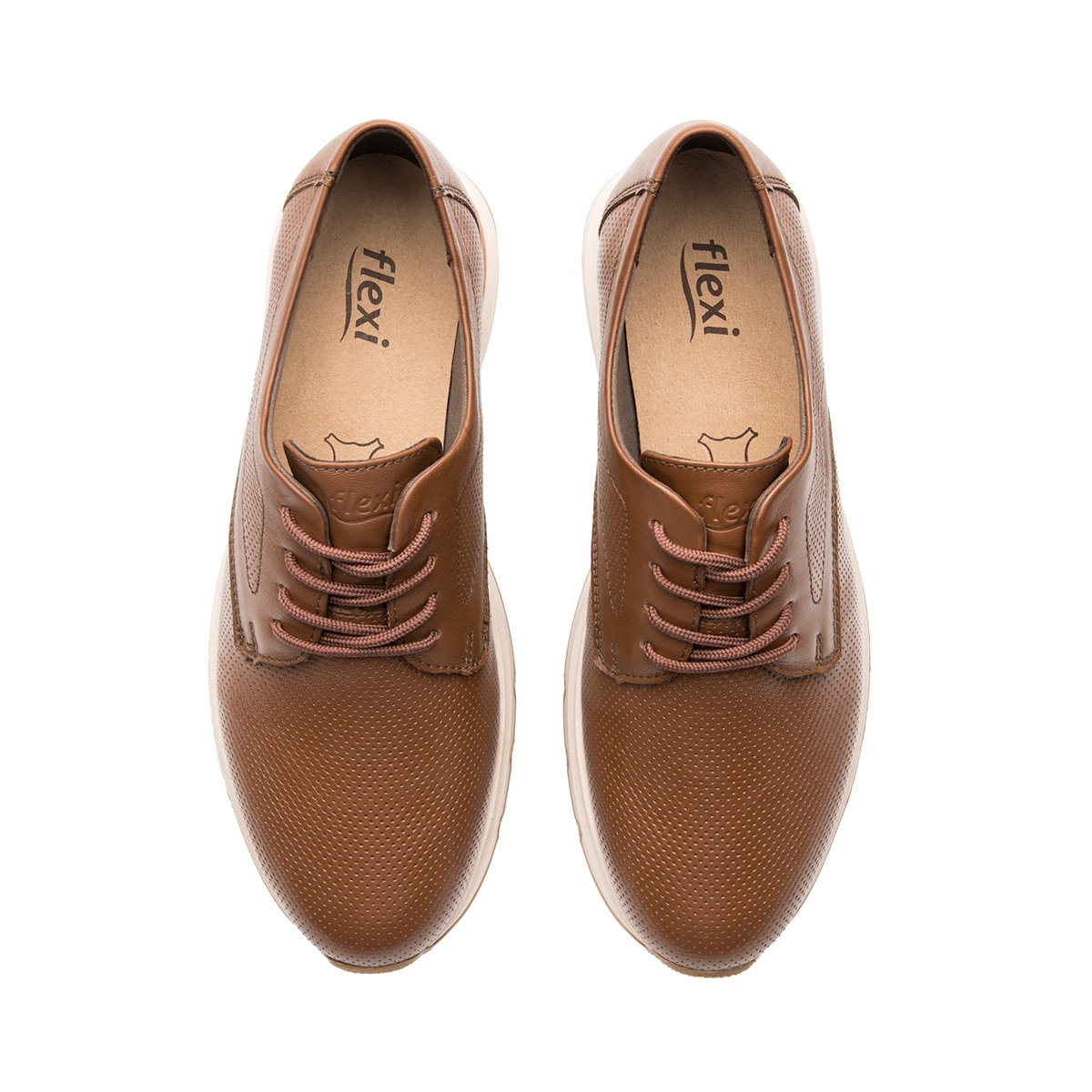 Derby Casual Flexi para Mujer Estilo 137003 Tan