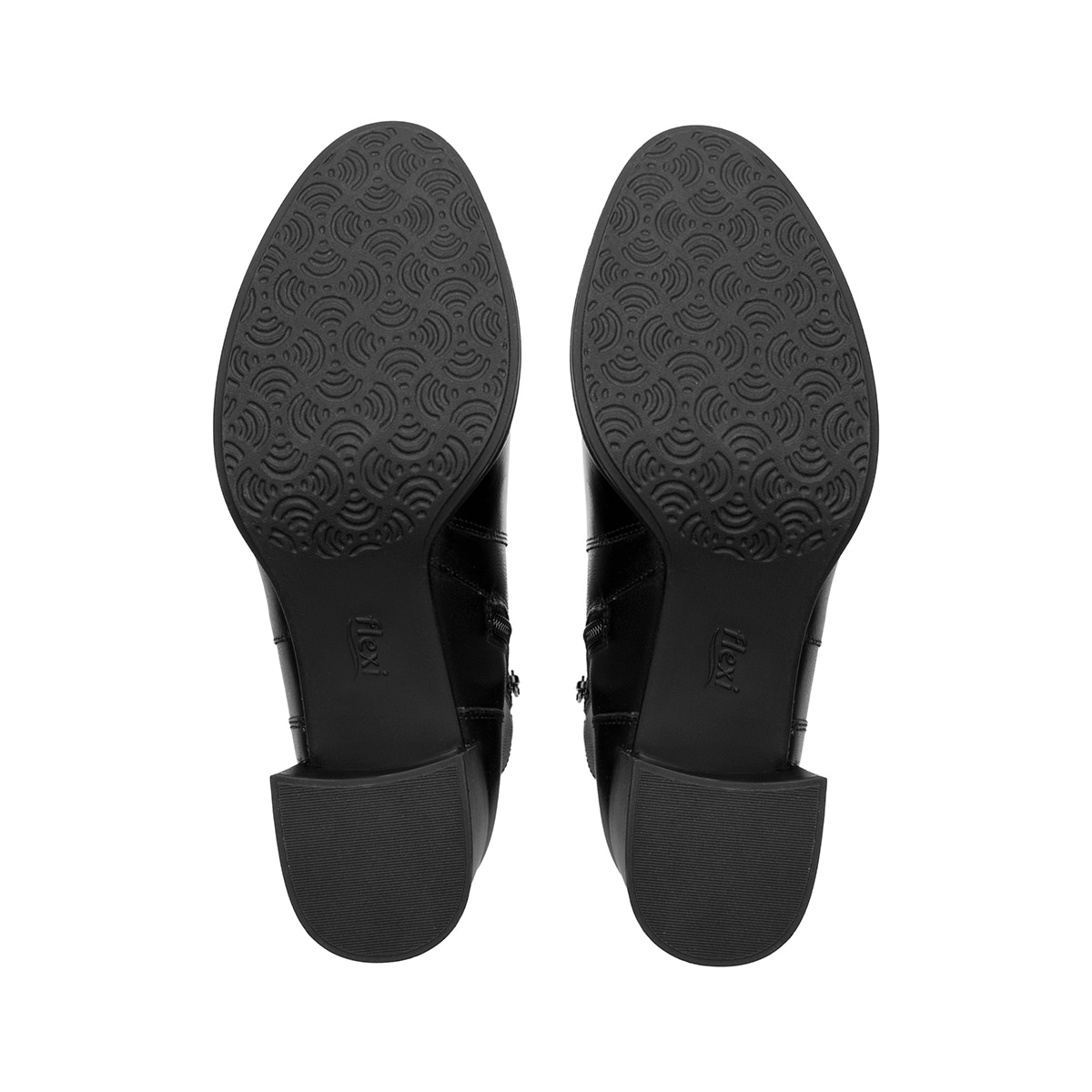 Botín De Tacón Bajo Flexi para Mujer Estilo 137304 Negro