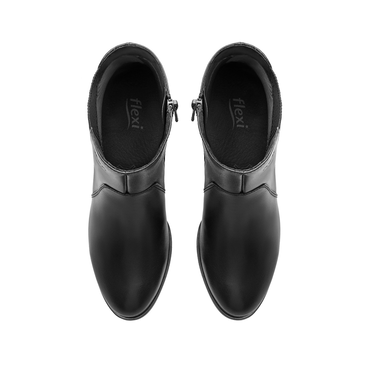 Botín De Tacón Bajo Flexi para Mujer Estilo 137304 Negro