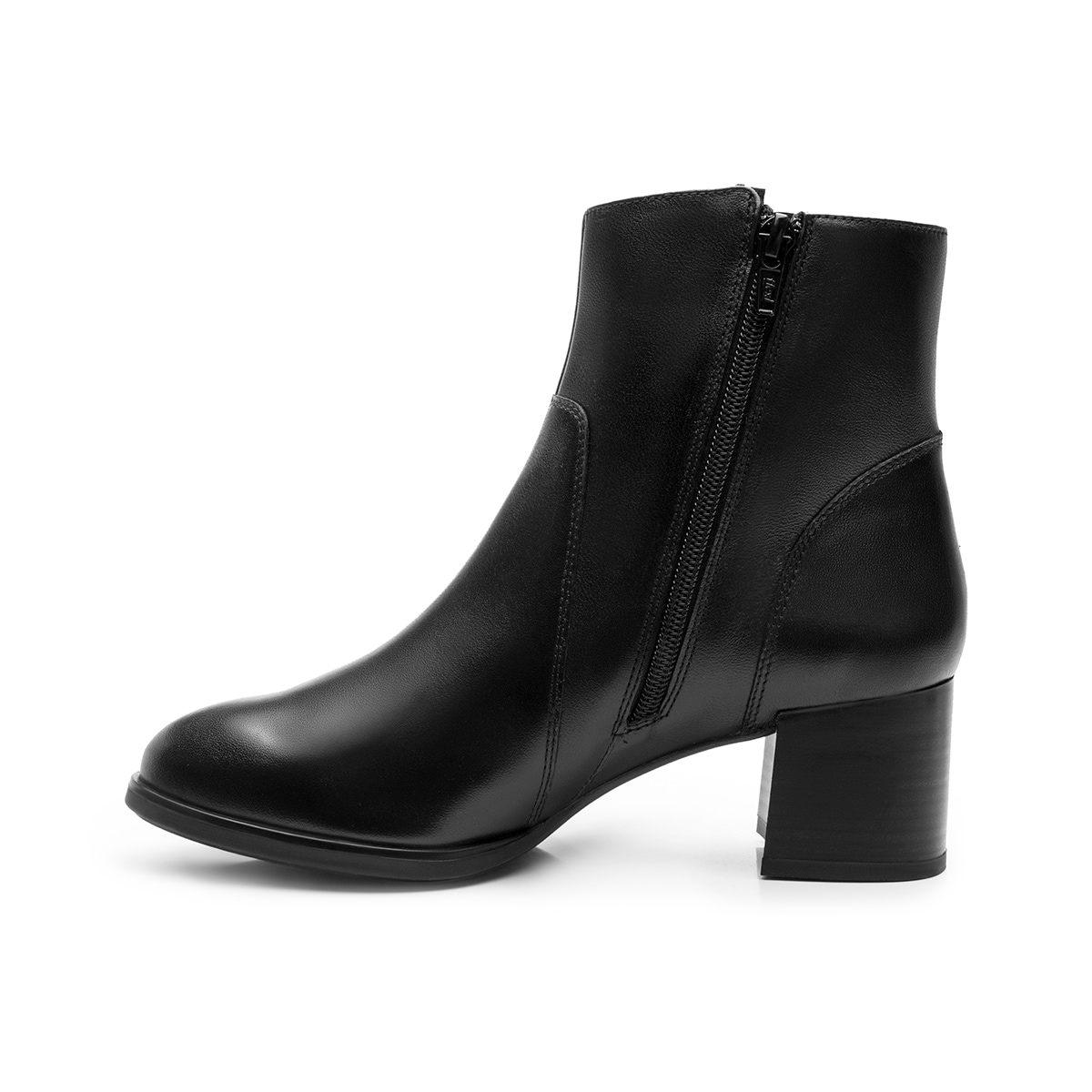 Botín De Tacón Bajo Flexi para Mujer Estilo 137304 Negro