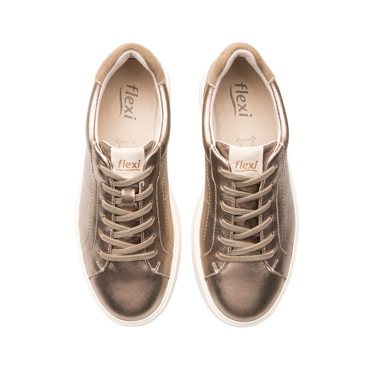 Sneaker Casual Flexi para Mujer Estilo 137401 Oro Viejo