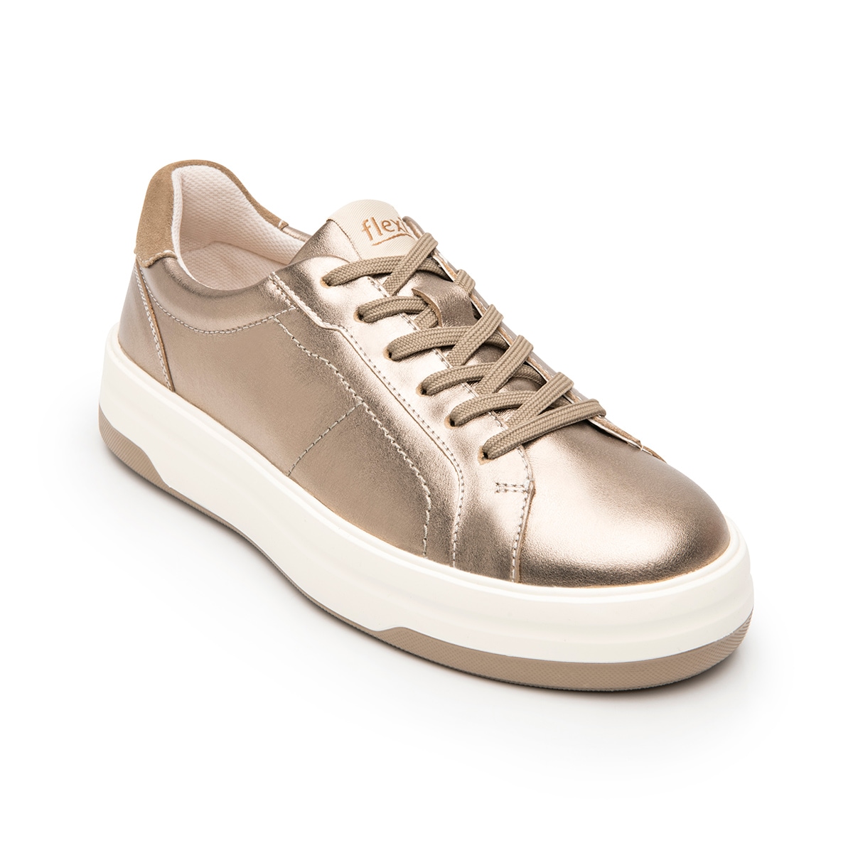 Sneaker Casual Flexi para Mujer Estilo 137401 Oro Viejo