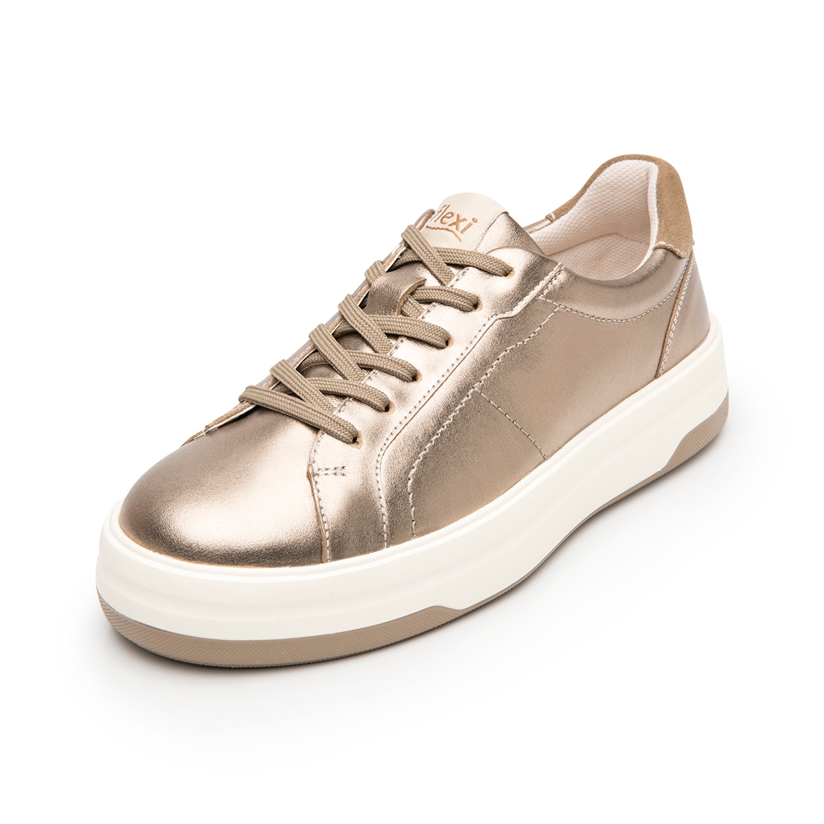 Sneaker Casual Flexi para Mujer Estilo 137401 Oro Viejo