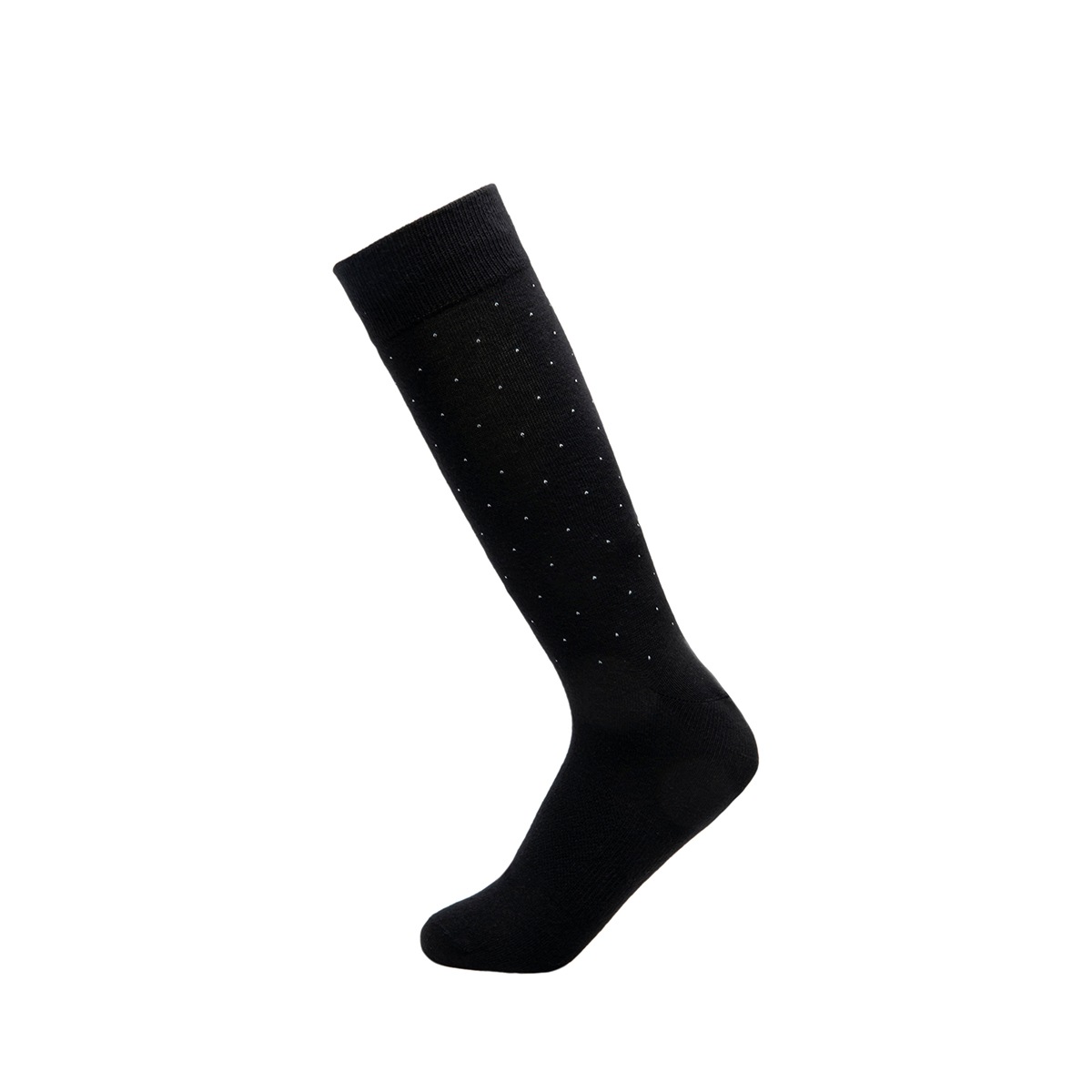 2-Pack Calcetín Largo Básico Puntos Flexi para Hombre Estilo 090510 Negro Y Gris