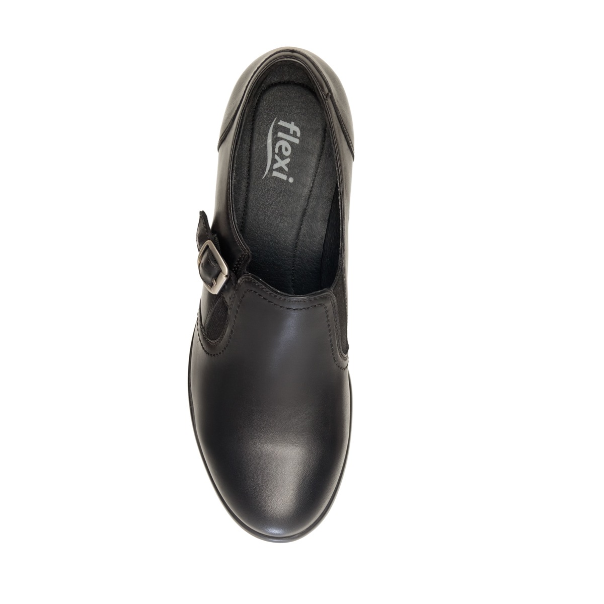 Zapato De Tacón Casual Flexi Con Hebilla Lateral Para Mujer - Estilo 15406 Negro