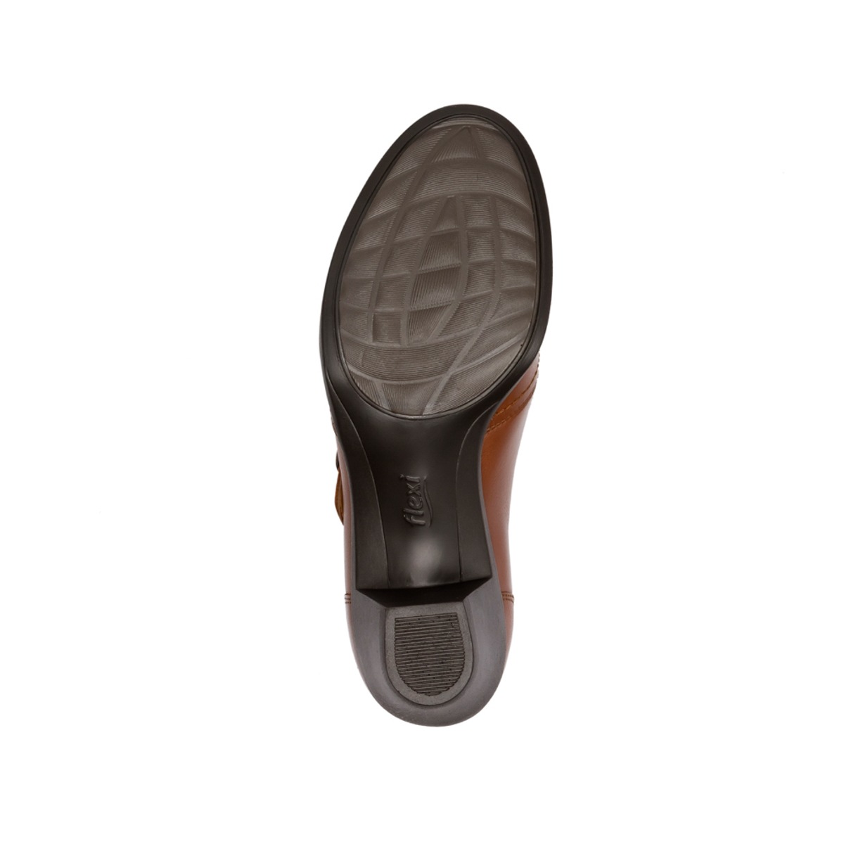 Zapato De Tacón Casual Flexi Con Hebilla Lateral Para Mujer - Estilo 15406 Whisky