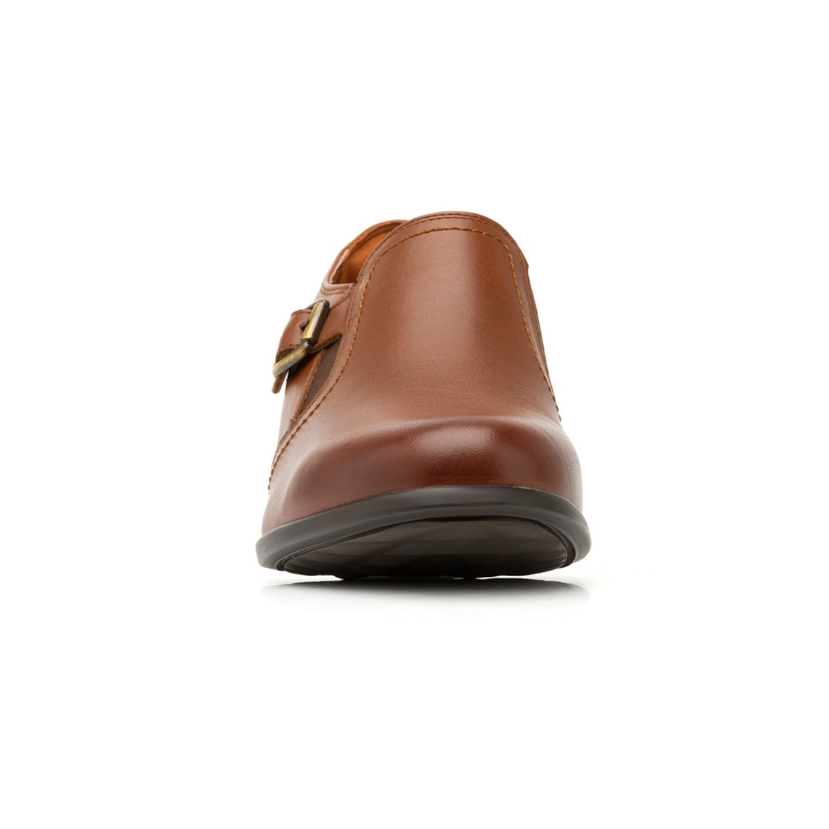 Zapato De Tacón Casual Flexi Con Hebilla Lateral Para Mujer - Estilo 15406 Whisky