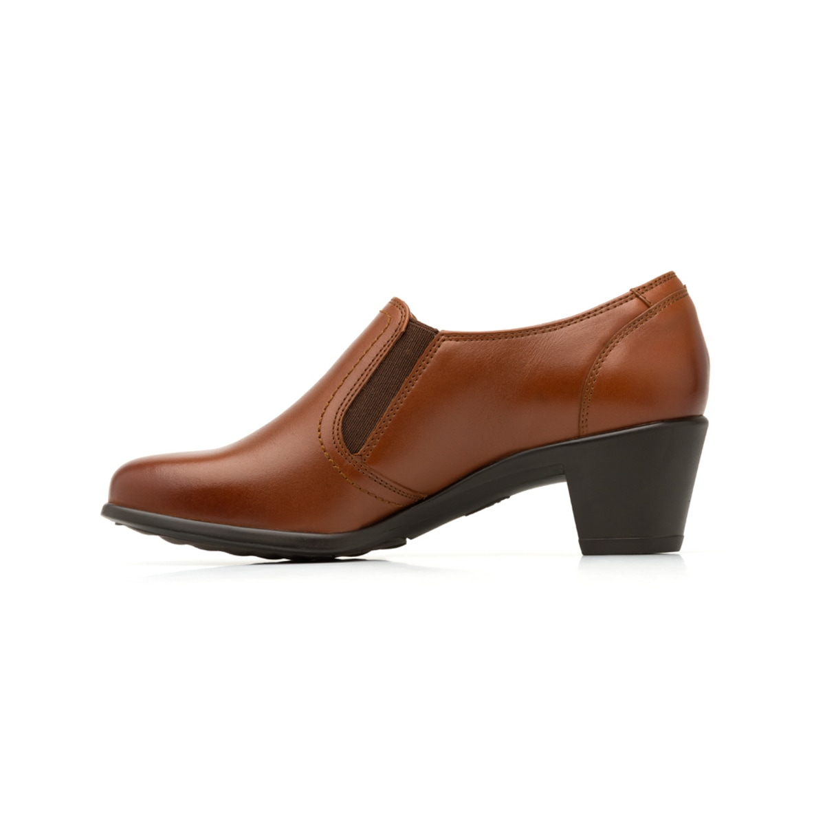Zapato De Tacón Casual Flexi Con Hebilla Lateral Para Mujer - Estilo 15406 Whisky