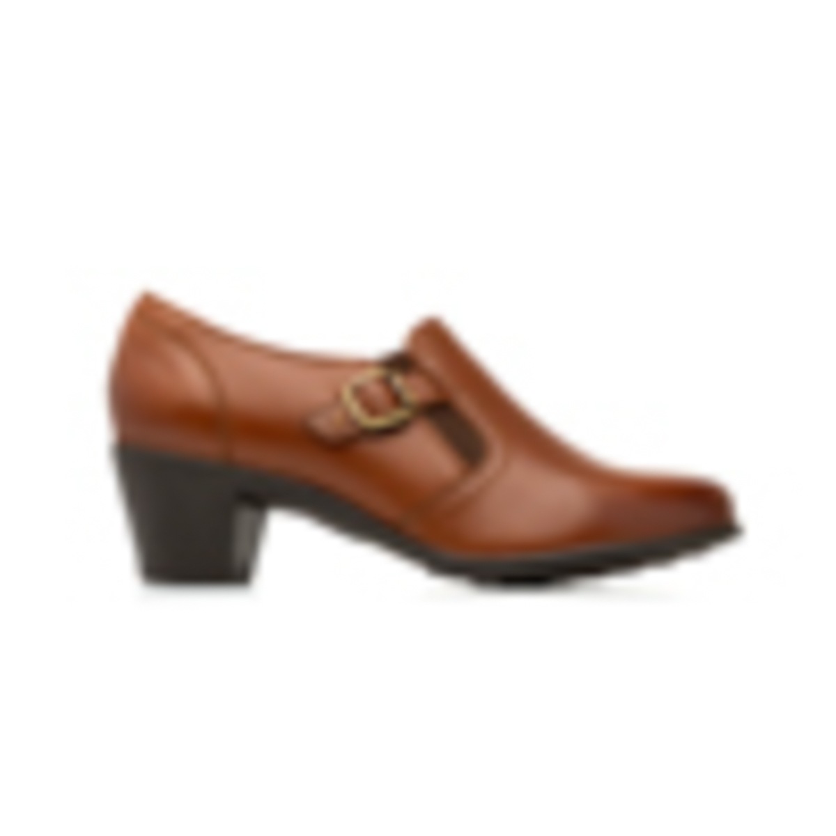 Zapato De Tacón Casual Flexi Con Hebilla Lateral Para Mujer - Estilo 15406 Whisky