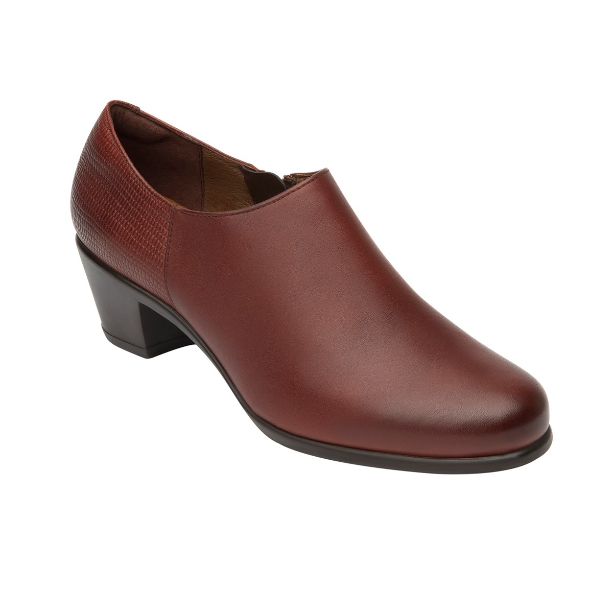 Zapato De Tacón Para Oficina Flexi Talón Con Piel Exótica Para Mujer - Estilo 15413 Cafe