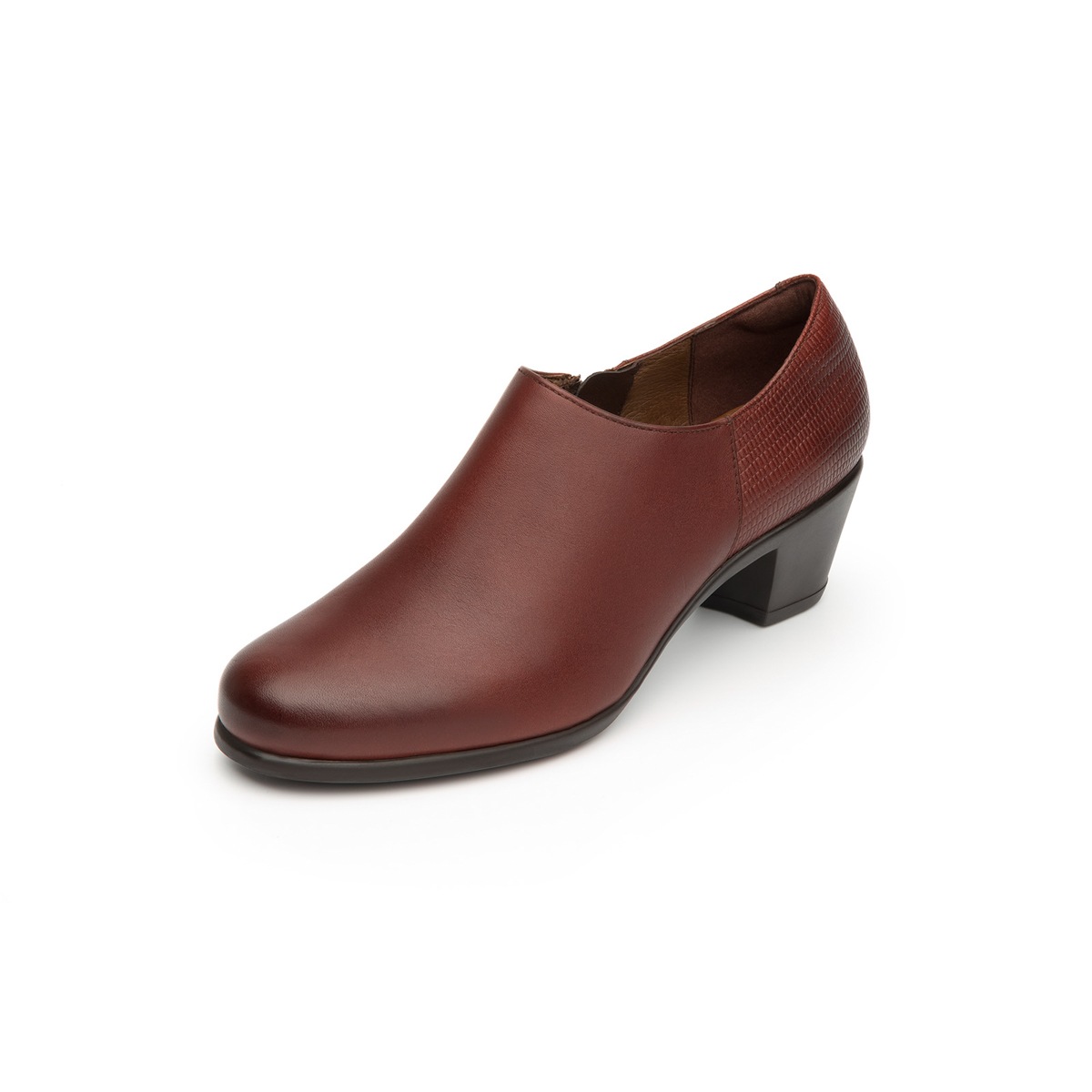 Zapato De Tacón Para Oficina Flexi Talón Con Piel Exótica Para Mujer - Estilo 15413 Cafe