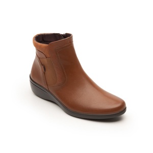 Botín Casual Flexi Con Texturas Combinadas Para Mujer - Estilo 18121 Café Botín Casual Flexi Con Texturas Combinadas Para Mujer - Estilo 18121 Café