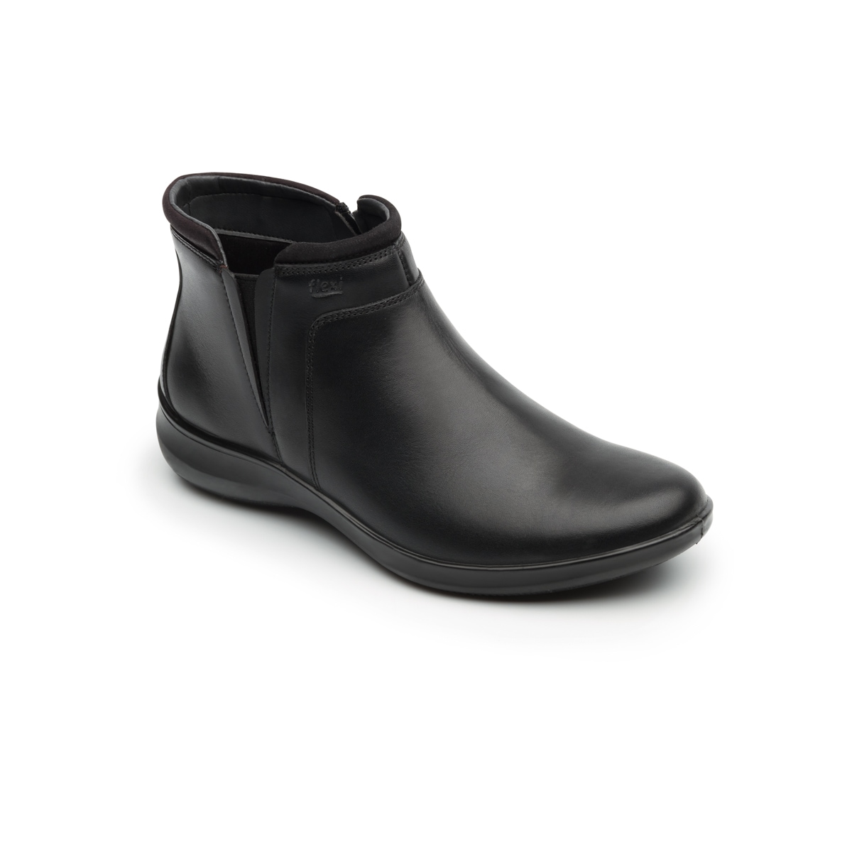Botín Casual Flexi Con Elástico Lateral Para Mujer - Estilo 25909 Negro