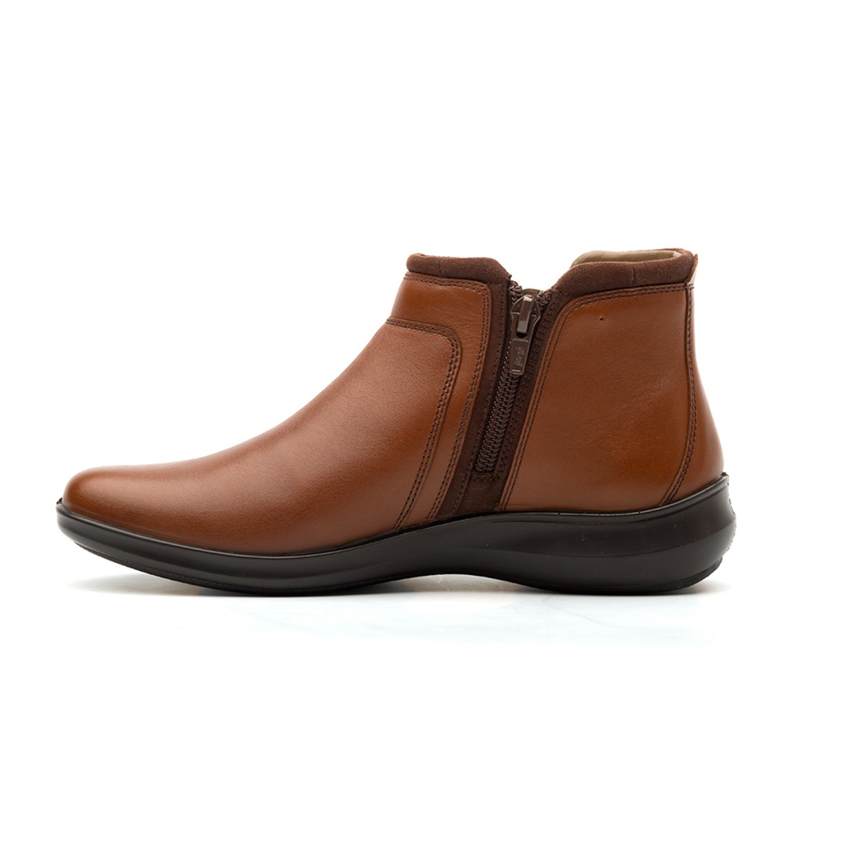 Botín Casual Flexi Con Elástico Lateral Para Mujer - Estilo 25909 Whisky