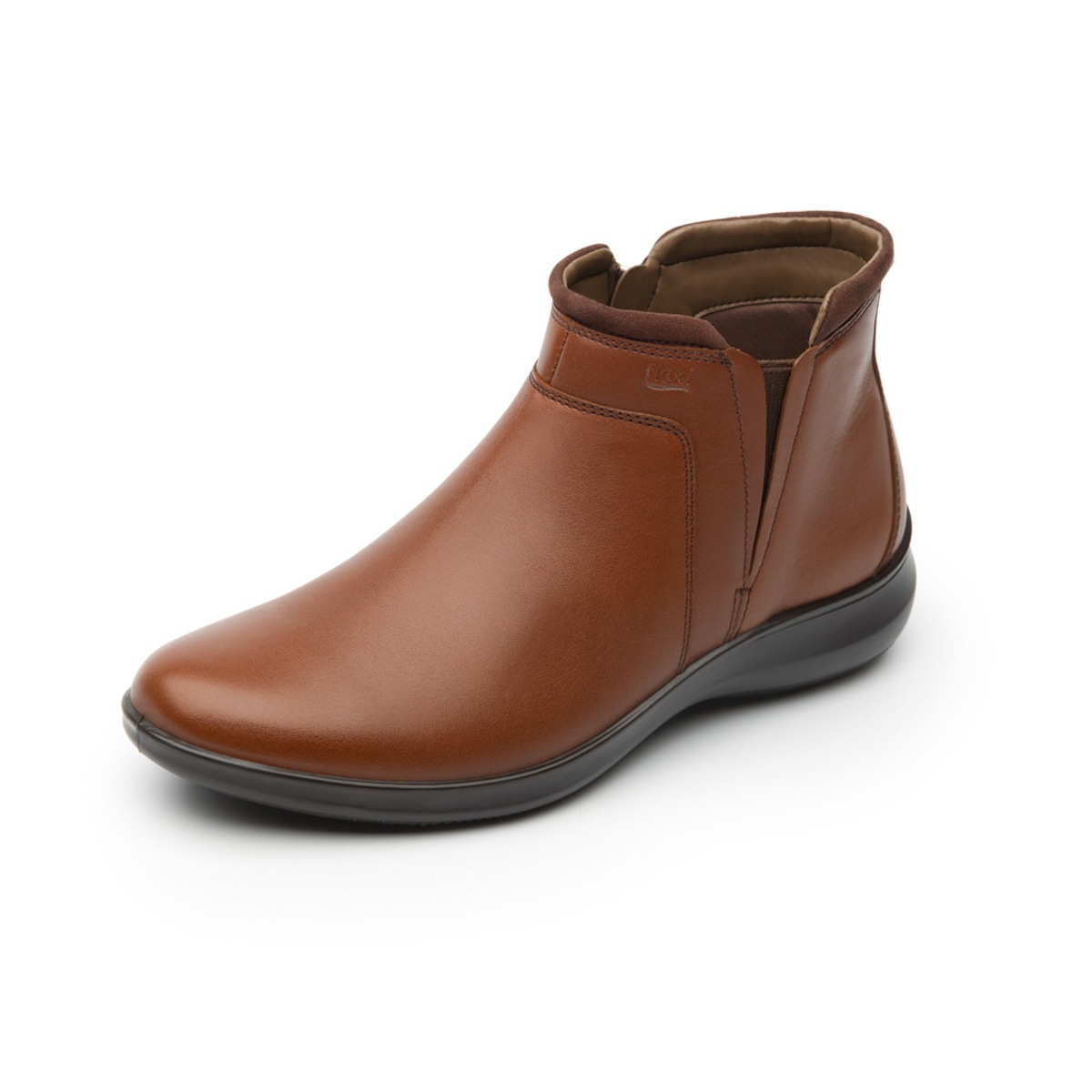 Botín Casual Flexi Con Elástico Lateral Para Mujer - Estilo 25909 Whisky