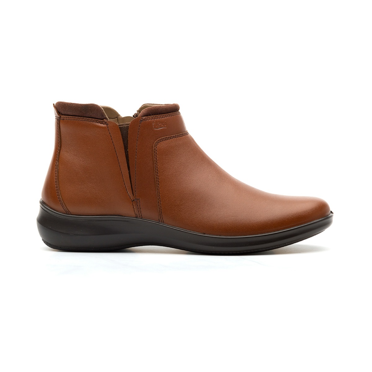 Botín Casual Flexi Con Elástico Lateral Para Mujer - Estilo 25909 Whisky