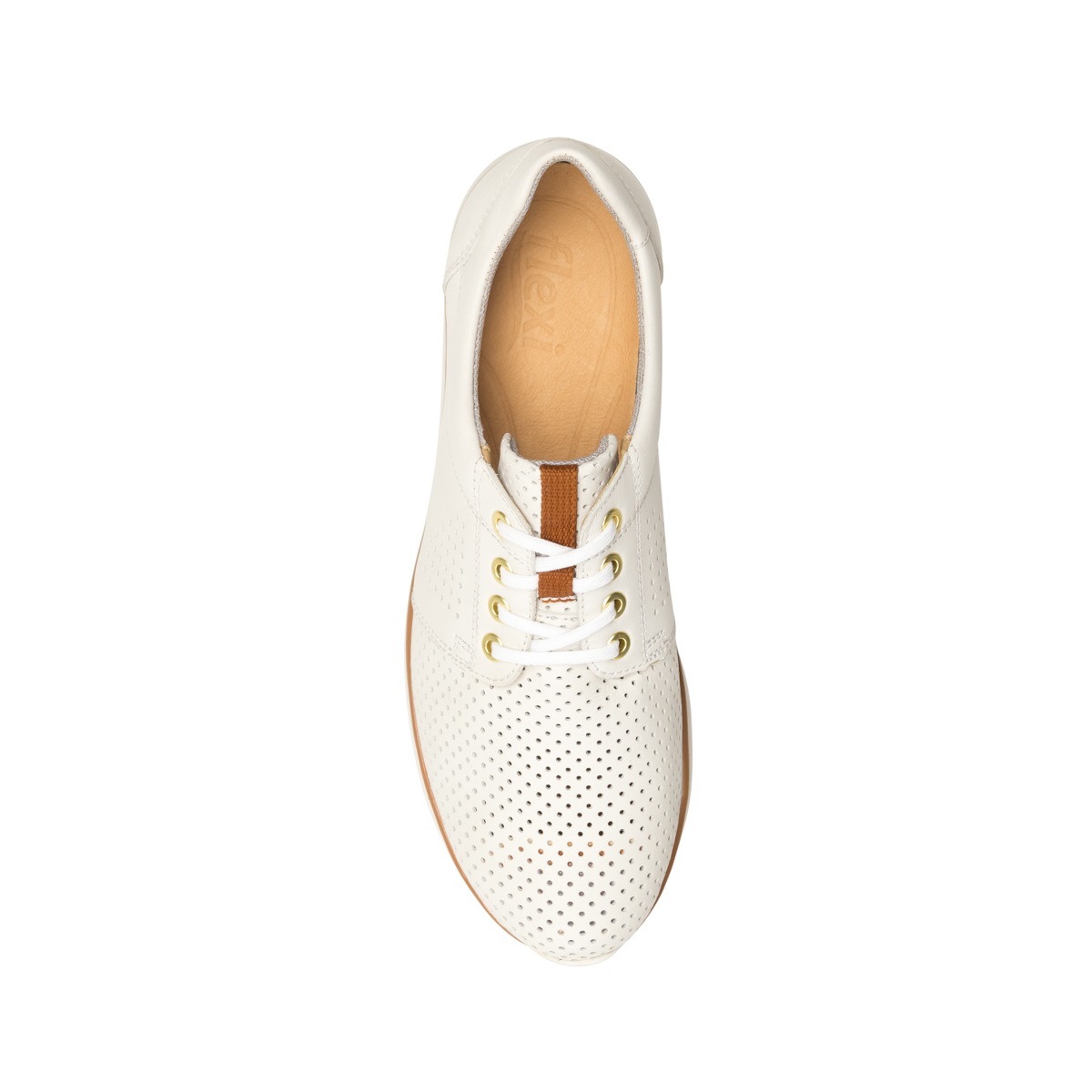 Sneaker Urbano Flexi Con Micro Perforados Para Mujer - Estilo 28206 Blanco