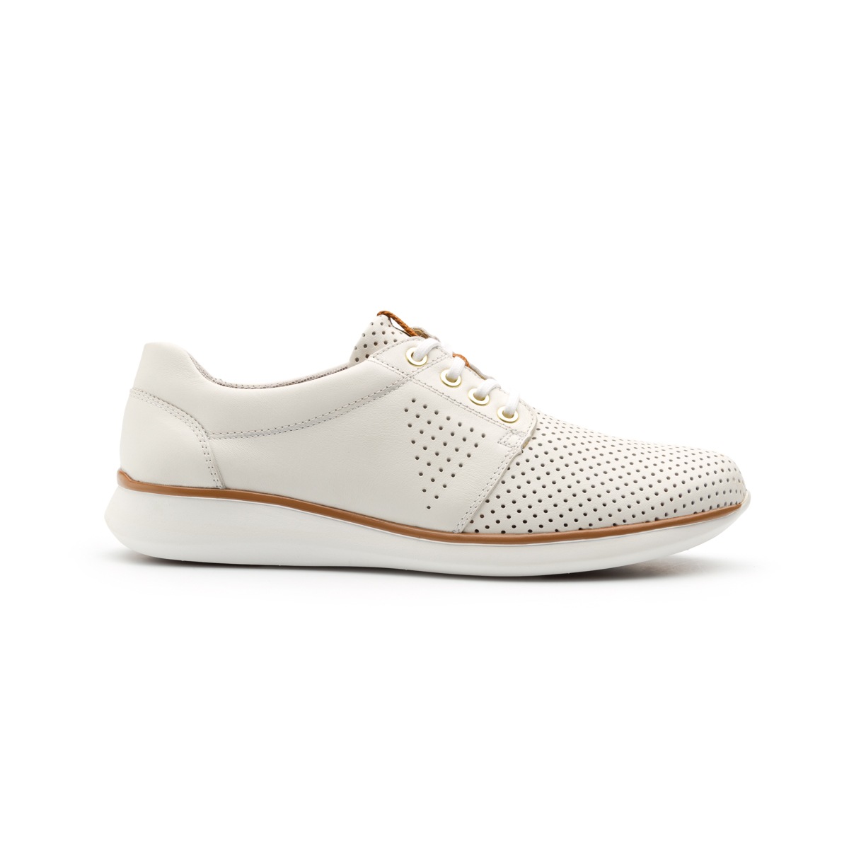 Sneaker Urbano Flexi Con Micro Perforados Para Mujer - Estilo 28206 Blanco