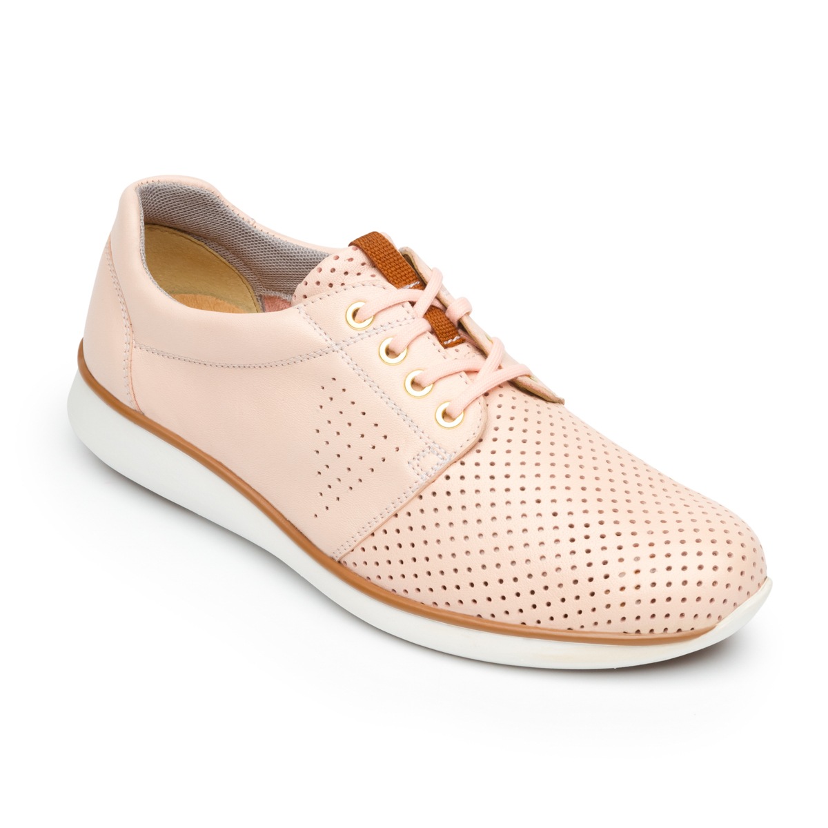 Sneaker Urbano Flexi Con Micro Perforados Para Mujer - Estilo 28206 Rosa