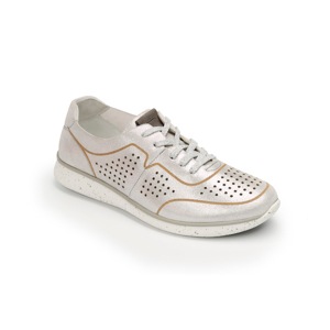 Sneaker Perforado Flexi Con Suela Extra Ligera Para Mujer - Estilo 28213 Plata Sneaker Perforado Flexi Con Suela Extra Ligera Para Mujer - Estilo 28213 Plata