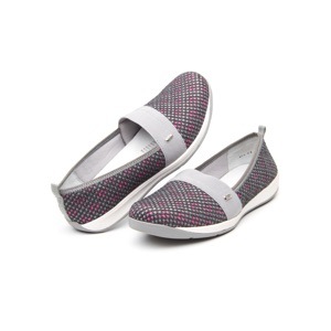 Flat Urbano Flexi Con Material Tejido Para Mujer - Estilo 28305 Gris Flat Urbano Flexi Con Material Tejido Para Mujer - Estilo 28305 Gris