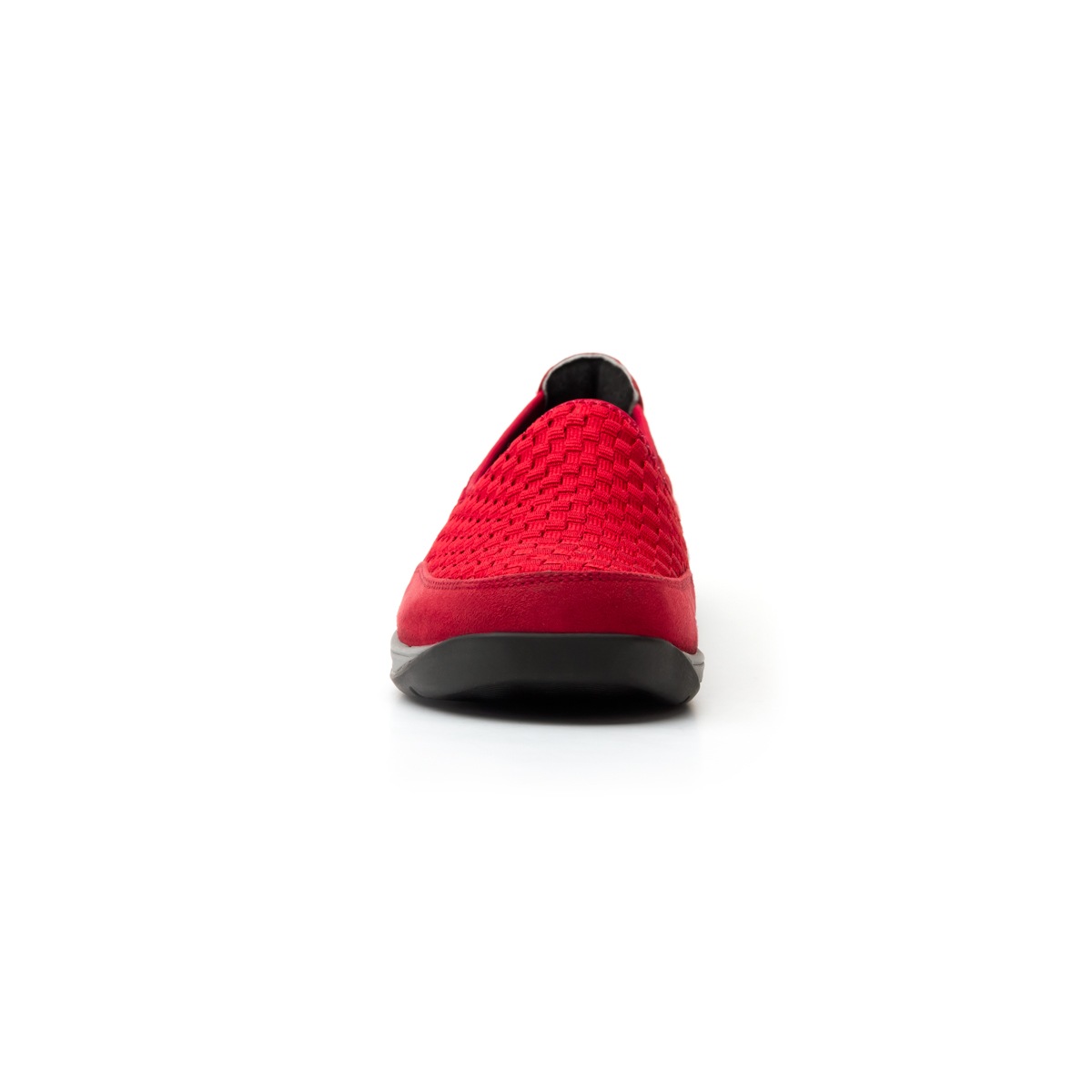 Flat Urbano Flexi Con Material Tejido Para Mujer - Estilo 28306 Rojo